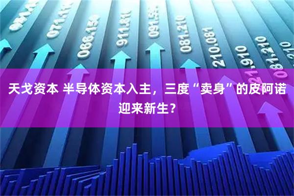 天戈资本 半导体资本入主，三度“卖身”的皮阿诺迎来新生？