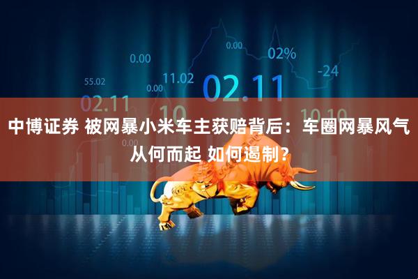 中博证券 被网暴小米车主获赔背后：车圈网暴风气从何而起 如何遏制？